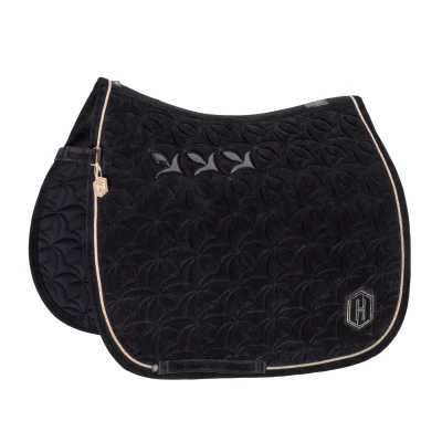 Image de Eskadron Tapis de Selle Heritage Velour Emblem Dressage Noir