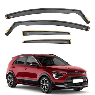 Afbeelding van ISPEED 4 stuks windschermen voor KIA NIRO MK2 2022 2025 5 deurs SUV houd je auto geventileerd in de regen vermindert windturbulentie getint type