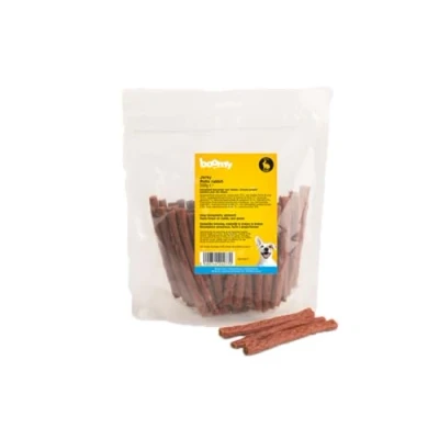 Afbeelding van Boomy Jerky Rolls Rabbit Glutenvrije hondensnacks Konijn 500g