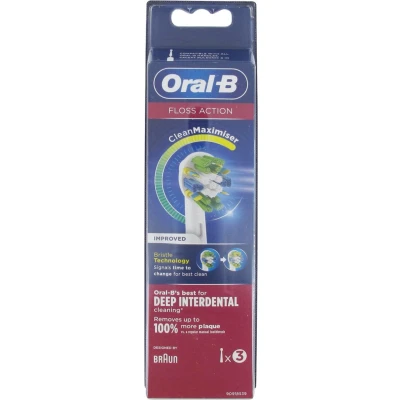 Afbeelding van Oral b Replacement brush heads (eb25) floss action 3ct 80338476
