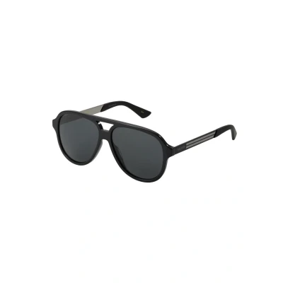 Afbeelding van Gucci Aviator Heren Black Gray GG0688S