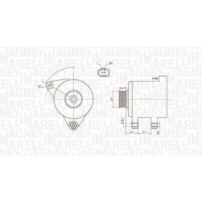 Afbeelding van MAGNETI MARELLI 063731546010 Dynamo / Alternator 12V 90A AUDI: A4 B5 Avant, Saloon, A6 C5 SKODA: Superb I Saloon