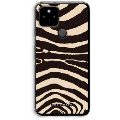 Afbeelding van Case Company® hoesje geschikt voor Google Pixel 5 Arizona Zebra Soft Cover Telefoonhoesje Bescherming aan alle Kanten en Schermrand