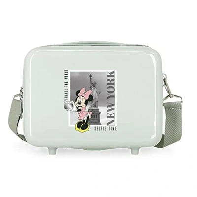 Afbeelding van Disney Mickey en Minnie Travel The World New York toilettas, aanpasbaar, Groen, 29 x 21 15 cm, stijf ABS, 9,14 l, 0,8 kg, Aanpasbaar etui