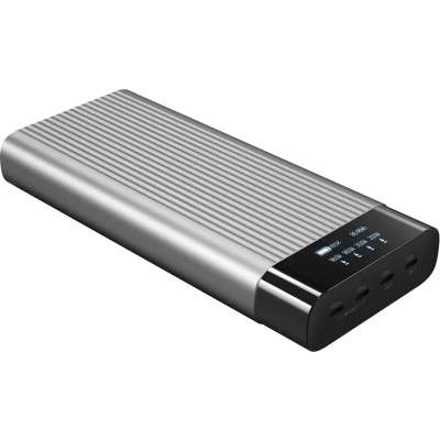 Afbeelding van HYPER HyperJuice HJ245B Powerbank 27000 mAh USB C Zwart/zilver