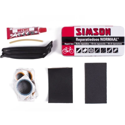 Afbeelding van Simson Bandenreparatieset Bandenplakset Compleet Type Normaal t.b.v. Fiets 7 delig