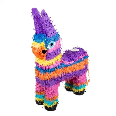 Afbeelding van Pinata 3D Ezel gekleurd 55x41x13cm