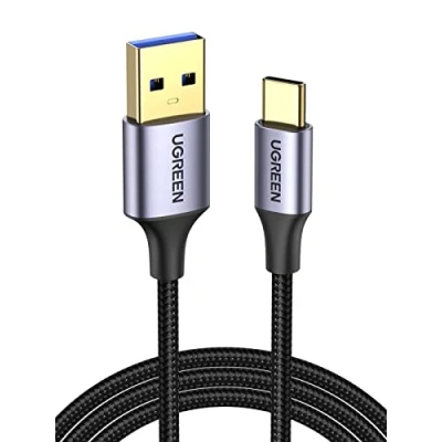 Afbeelding van UGREEN USB C naar 3.0 kabel, snel opladen en datasynchronisatie, 5 Gbit/s, van gevlochten nylon, compatibel met Galaxy S23 S22 S21 S20 iPhone 15 Plus Pro Max Redmi Note 11 10