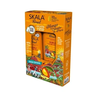 Afbeelding van Skala Expert Pará Mango Kastanje Shampoo + Conditioner Kit 650 ml Herstelt vocht en vermindert kroezen.