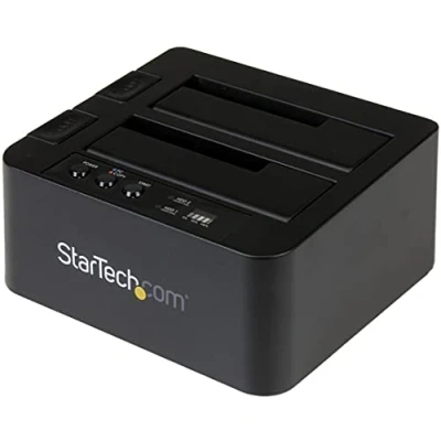 Image de StarTech.com Standalone Hard Drive Duplicator Dual Bay HDDSSD ClonerCopier USB 3.1 (10 Gbps) to SATA III (6Gbps) Docking Station Disk Dock Cloner Duplicateur de disque dur 2 Baies (SATA 300) pour P/N: TBLT3MM1M