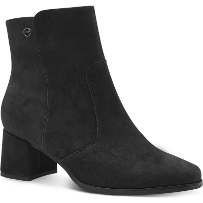 Afbeelding van Tamaris Comfort Korte laarzen, Dames, Maat: 36, Black suede Leer