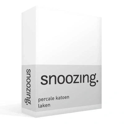 Afbeelding van Snoozing Laken Lits jumeaux Percale katoen 240x260 cm Wit