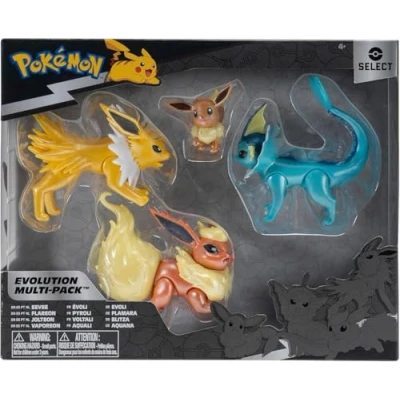 Afbeelding van Pokémon Evolution Multi Set 5 cm Eevee, 7.5 Jolteon, Vaporeon, Flareon