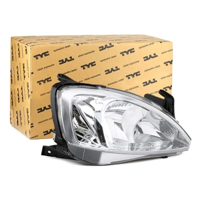 Afbeelding van TYC 20 6065 25 2 Koplampen rechts H7/H7 voor rechtsrijdend verkeer Zonder elektro motor OPEL: Corsa C Hatchback, Combo Tour