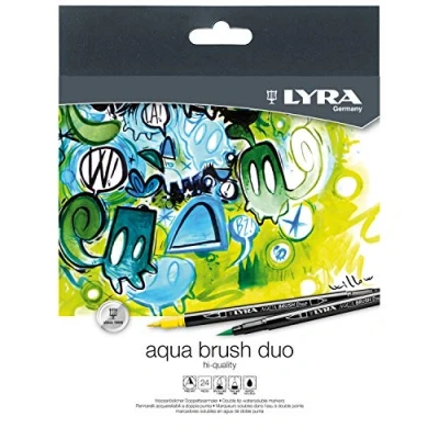Image de Feutre Pinceau Aqua Brush Duo LYRA x 24