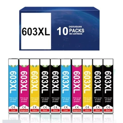 Afbeelding van Caidi Compatibel met Epson 603 XL 603XL inkt voor XP 2100 2105 2150 2155 3100 3150 3155 4100 4150 4155 WF 2810 2820 220 830 watt. F 2840 2850 (10