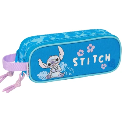 Afbeelding van Pennenetui met 2 vakken Lilo &amp; Stitch Hawaii Blauw 21 x 8 6 cm