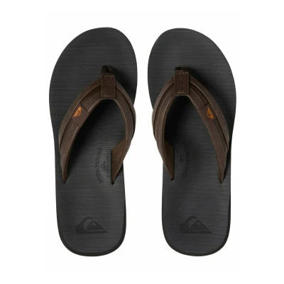 Afbeelding van Quiksilver Carver Squish Teensandalen, Heren, Maat: 46, Brown/black/brown Kunststof
