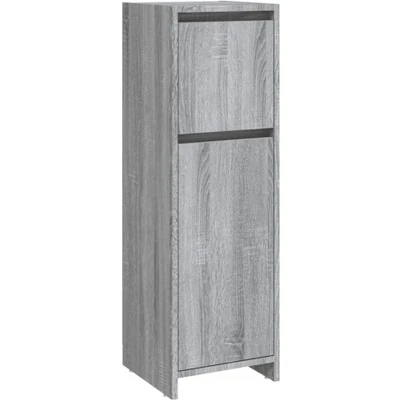 Afbeelding van Badkamerkast 30x30x95 cm bewerkt hout grijs sonoma eikenkleurig