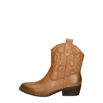 Afbeelding van SUB55 Western boots Enkellaarsjes Hak cognac Maat 40