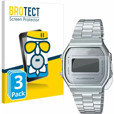 Afbeelding van BROTECT Screenprotector voor Casio A168WEM 7EF Folie Beschermfolie Beschermglas matte (3 Stuks)
