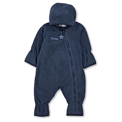 Afbeelding van Sterntaler Overall Babypak van microfleece met ritssluiting en manchetten voor handen voeten, uniseks, Blauw (Sandmann)