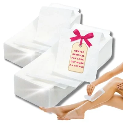 Afbeelding van LALILL 200 stuks vliesstrips voor het ontharen met warme was en suikerpasta gezicht, ontharing was, Wax Waxing