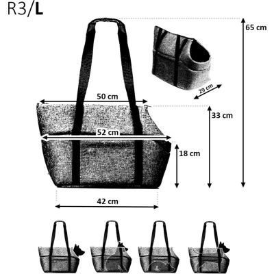 Afbeelding van Pet Carrier Hondendrager R3 L Zwart