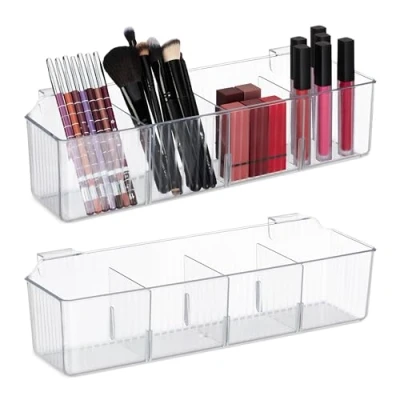 Afbeelding van Relaxdays kast organizer 4 vaks 2 stuks keukenkast hangmand badkamer voorraadkast