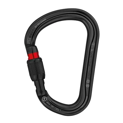 Afbeelding van Petzl karabijnhaak William schroefsluiting alu 28mm zwart M36A SLN