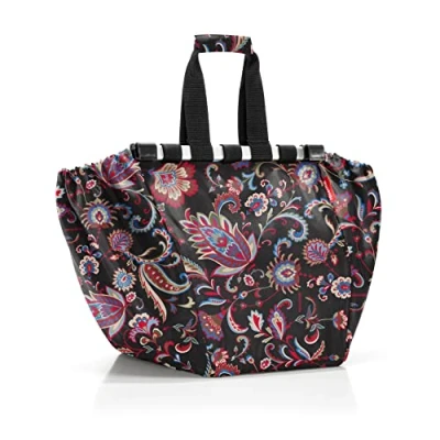 Afbeelding van Reisenthel Easyshoppingbag Shopper Voor Winkelwagen 30L Paisley Zwart