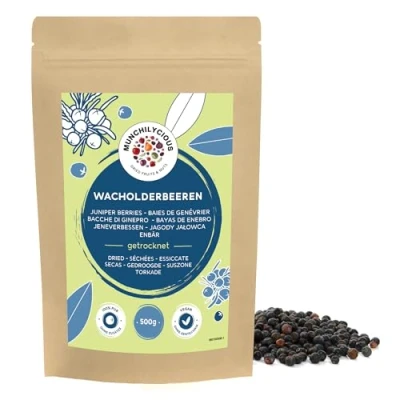 Afbeelding van Munchilycious jeneverbessen 500 g gedroogd fruit zonder toegevoegde suiker ongezoete en gedroogde veganistisch