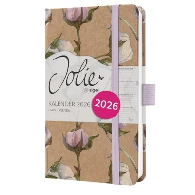 Afbeelding van SIGEL J6804 Wochenkalender Jolie 2026, ca. A6, bruin roze