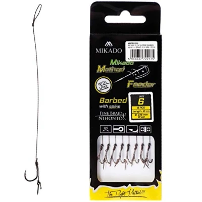 Afbeelding van Mikado Method Feeder Rig met Braid Chinu naald, haakmaat 10/0,12 mm/10 cm, 8 stuks