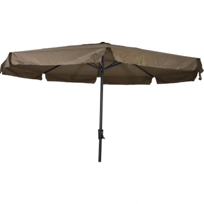 Afbeelding van Libra parasol met volant taupe 3.5 m
