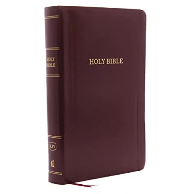 Afbeelding van KJV, Reference Bible, Personal Size Giant Print, LeatherLook, Burgundy, Red Letter Edition