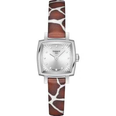 Afbeelding van TISSOT Mod. Lovely W Diamonds, wit, Bruin, Quartz horloge, bruin., kwartshorloge