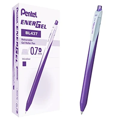 Afbeelding van Pentel BL437 Energel Slim Roller Snap 0,7 mm, paars, 12 stuks