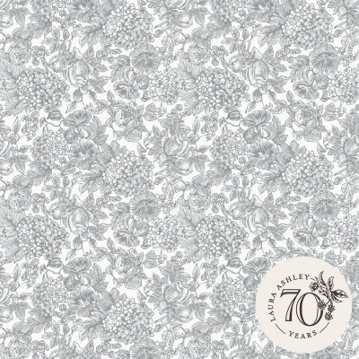 Afbeelding van Laura Ashley Vliesbehang Louise Slate Grey Grijs