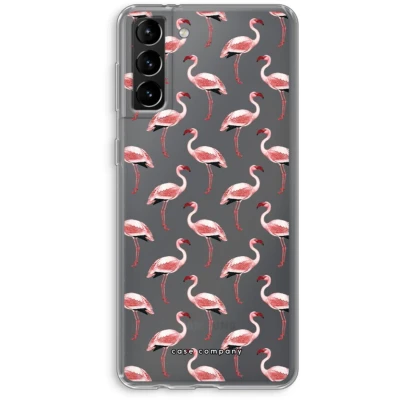 Afbeelding van Case Company® hoesje geschikt voor Samsung Galaxy S21 Plus Flamingo Soft Cover Telefoonhoesje Bescherming aan alle Kanten en Schermrand