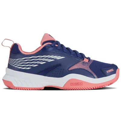 Afbeelding van K SWISS Speedex HB Tennisschoenen voor kleibanen, Dames, Maat: 42, Estate blue/white/strawberry ice Kunststof/ textiel