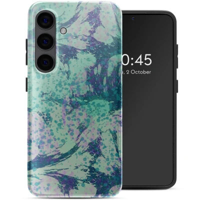 Afbeelding van Selencia Hoesje Geschikt voor Samsung Galaxy S24 Vivid Backcover Fresh Paint Green