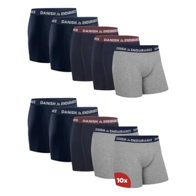Afbeelding van Danish Endurance Boxershorts voor heren, van katoen, superzacht, comfortabel en ademend, 6 stuks