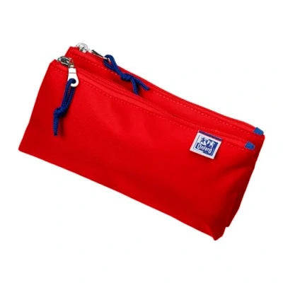 Afbeelding van Oxford etui van duurzaam polyester, dubbel, Rood, 22 x 8 10 cm, etui,