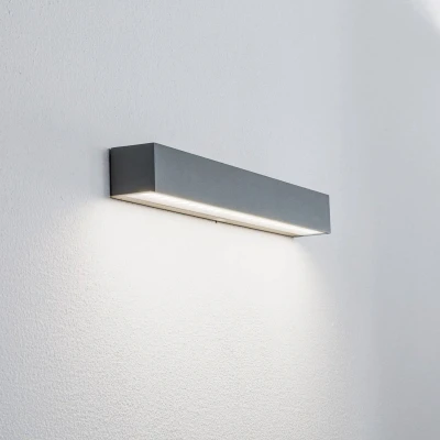 Afbeelding van Arcchio LED buitenwandlamp Lengo, CCT, 50 cm, 1 lamp, grijs