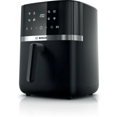 Afbeelding van Bosch Serie 4 luchtfriteuse MAF462B0, 6,1 l, 7 programma&#039;s, dubbele verwarmingselementen, ontdoof en warmhoudfuncties, intuïtief touchscreen, koken tot 60% sneller, zwart