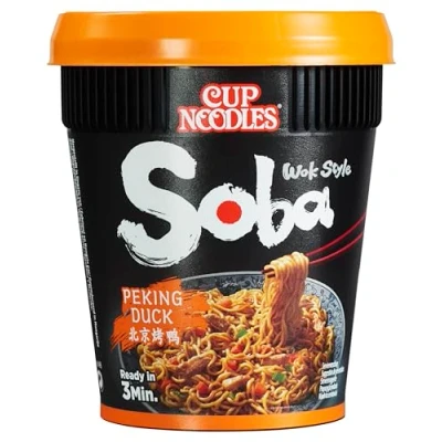 Afbeelding van Nissin Cup Noodles Soda Peking Duck, 8 stuks Japanse instant noedels met kruidige saus, eend en groenten, snel bereid in een kopje, Aziatisch eten (8 x 87 g)