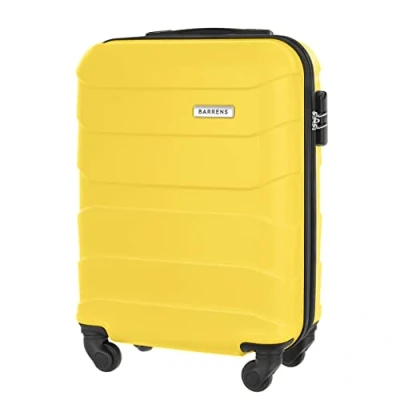 Afbeelding van Geval ABS materiaal Chiffon slot Flexibel handvat 360 graden wielen wielen, geel, koffer