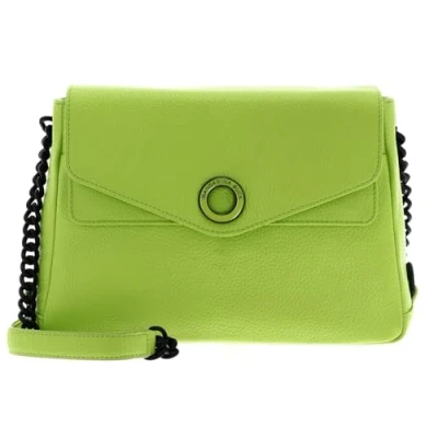 Afbeelding van MANDARINA DUCK Leren Schoudertas Mellow Neon Dressy Bag Acid Lime Neongroen