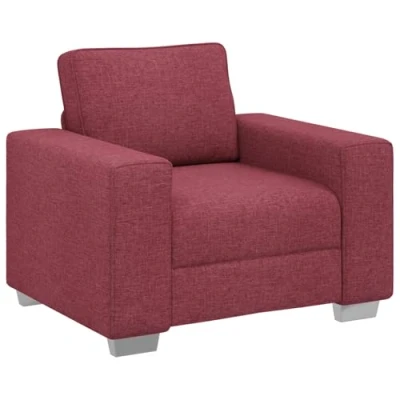Afbeelding van vidaXL Fauteuil Windrood Polyester en Hout Standaard Ergonomisch